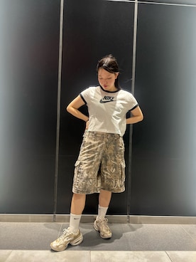 「NIKE（ナイキ）のアイテム」を使った、NikeShibuya Scrambleさん（レディース・160cm）の夏コーディネート