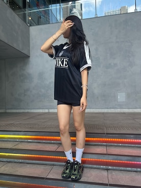 「アイテム（ソックス/靴下）」を使った、NikeShibuya Scrambleさん（レディース・160cm）の夏コーディネート