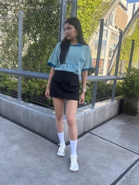 「NIKE(ナイキ)のアイテム(Tシャツ/カットソー)」を使った、NikeShibuya Scrambleさん(レディース・161cm)の夏コーディネート