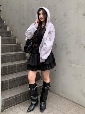 「lilful（リルフル）のアイテム」を使った、lilfulさん（レディース・156cm）の冬コーディネート