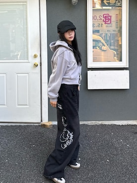 「アイテム（ハンチング/ベレー帽）」を使った、lilfulさん（レディース・155cm）の冬コーディネート