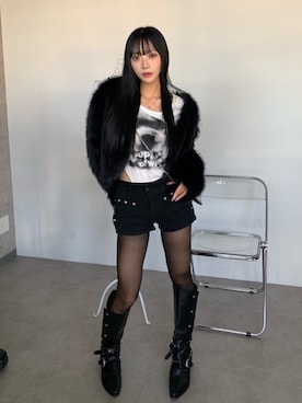 「アイテム（ノーカラージャケット）」を使った、lilfulさん（レディース・155cm）の秋コーディネート