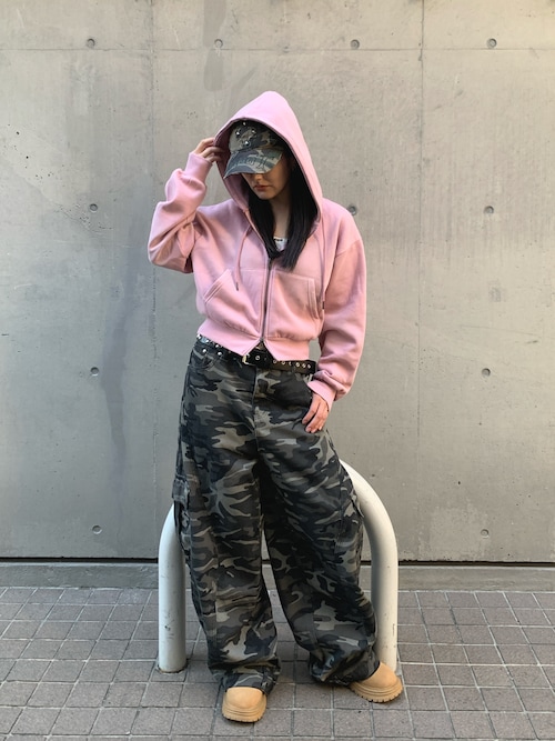 lilful ジーンズ 「26年春夏新作」迷彩柄ミリタリーワイドバギーデニム