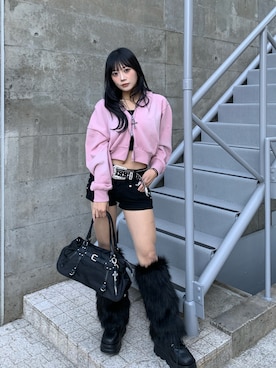 「アイテム（レッグウォーマー）」を使った、lilfulさん（レディース・155cm）の冬コーディネート