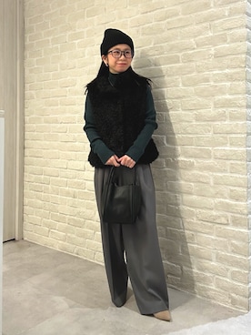 「アイテム（ベスト）」を使った、あべちゃんさん（レディース・145cm）の冬コーディネート