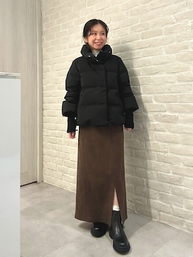 「アイテム（ダウンジャケット/コート）」を使った、あべちゃんさん（レディース・145cm・30代）の冬コーディネート