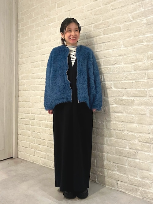 セール】【体型カバー/ロングセラー】ナイロンフェザーニット