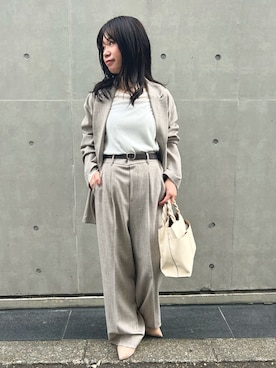 「アイテム（テーラードジャケット）」を使った、あべちゃんさん（レディース・145cm）の秋コーディネート