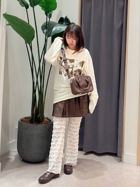 「ORiental TRaffic（オリエンタルトラフィック）のアイテム（ローファー）」を使った、mayaさん（レディース・153cm）の秋コーディネート