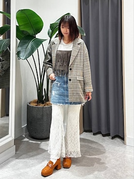 「厚底」｜mayaさん（レディース・153cm）の秋コーディネート