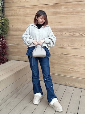 「厚底」｜mayaさん（レディース・153cm）の冬コーディネート