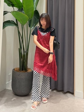 「ORiental TRaffic（オリエンタルトラフィック）のアイテム（ショルダーバッグ）」を使った、mayaさん（レディース・153cm）の夏コーディネート