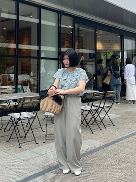 「NOLLEY'S LIGHT（ノーリーズライト）のアイテム（トップス）」を使った、KULUMIさん（レディース・148cm）の夏コーディネート