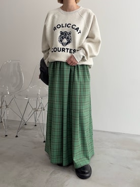 「アイテム（スウェット）」を使った、sawaさん（レディース・149cm）の秋コーディネート