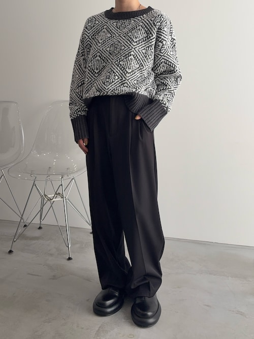 ジャガードニットプルオーバー（ニット/セーター）｜meilmada