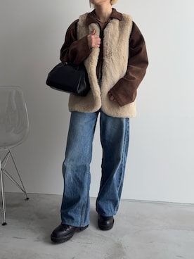 「アイテム（ベスト）」を使った、sawaさん（レディース・149cm）の秋コーディネート