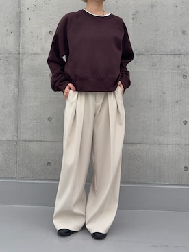 「アイテム（スラックス）」を使った、sawaさん（レディース・149cm）の秋コーディネート