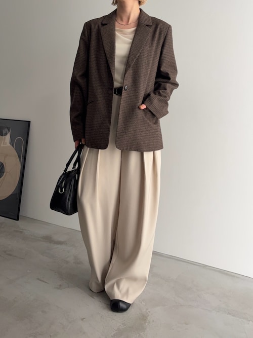 セール】ウール混チェックテーラードジャケット（テーラードジャケット