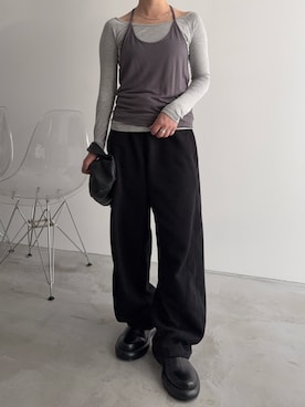 「アイテム（スウェットパンツ）」を使った、sawaさん（レディース・149cm）の秋コーディネート