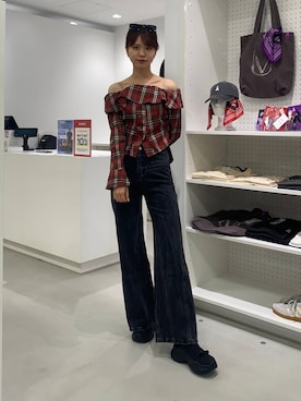 「アイテム（パンプス）」を使った、かなこさん（レディース・170cm）の夏コーディネート