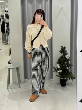 「アイテム（ヘアピン）」を使った、かなこさん（レディース・170cm）の冬コーディネート