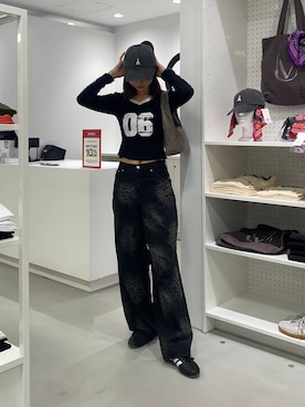 「アイテム（キャップ）」を使った、かなこさん（レディース・170cm）の夏コーディネート