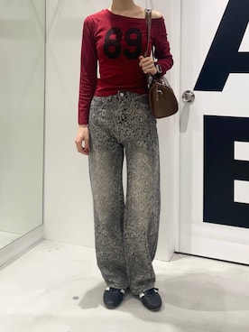 「アイテム（ハンドバッグ）」を使った、かなこさん（レディース・170cm）の夏コーディネート