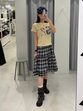 「3.3 Field Trip （3.3フィールドトリップ）のアイテム」を使った、かなこさん（レディース・170cm）の春コーディネート