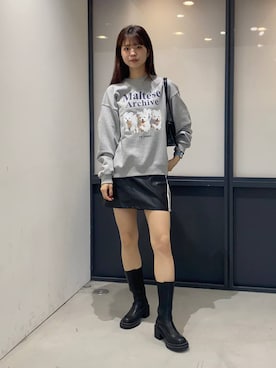 「アイテム（スウェット）」を使った、かなこさん（レディース・170cm・20代）の秋コーディネート