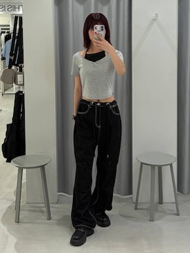 「MUCENT（ムセント）のアイテム」を使った、かなこさん（レディース・170cm）の夏コーディネート