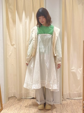 「Samansa Mos2（サマンサ モスモス）のアイテム（ブルゾン）」を使った、マユさん（レディース・162cm）の春コーディネート