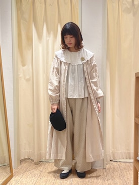 「Samansa Mos2（サマンサ モスモス）のアイテム（パンツ）」を使った、マユさん（レディース・162cm）の春コーディネート