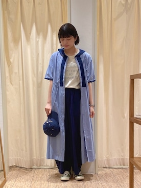 「Samansa Mos2（サマンサ モスモス）のアイテム（パンツ）」を使った、マユさん（レディース・162cm）の春コーディネート