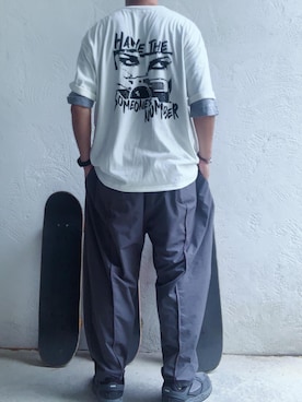 「rehacer（レアセル）のアイテム」を使った、saitani8さん（メンズ・178cm）の夏コーディネート