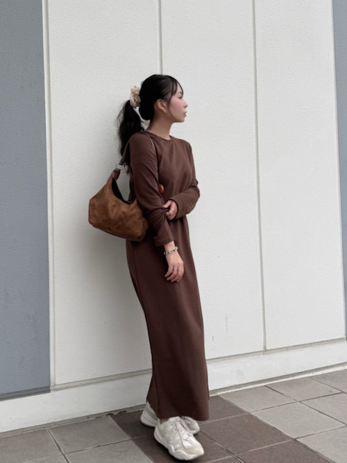 美品　毛皮　ランセル ミンク ベイズリー 裏地 総柄 ブラウン ロング　大きい 選べる丈感】ベーシックマキシワンピース（ワンピース）｜by LEGNA