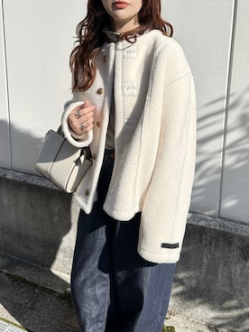 「アイテム（ムートンコート）」を使った、by LEGNAさん（レディース・161cm）の秋コーディネート