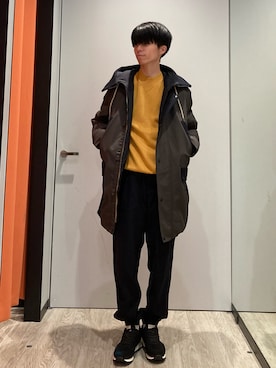 「アイテム（トレンチコート）」を使った、Y.Moriさん（メンズ・170cm）の冬コーディネート