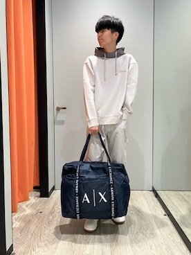 「ARMANI EXCHANGE（アルマーニエクスチェンジ）のアイテム」を使った、Y.Moriさん（メンズ・170cm）の秋コーディネート