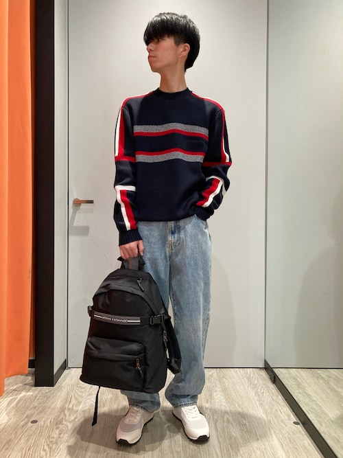 セール】【A|X アルマーニ エクスチェンジ】カラーブロック ニットプル