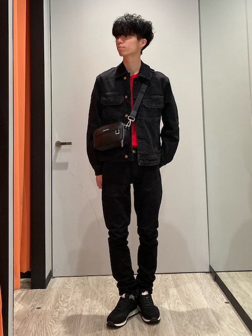 EMPORIO ARMANI ブラックデニムジャケット EMPORIO ARMANI ブラック