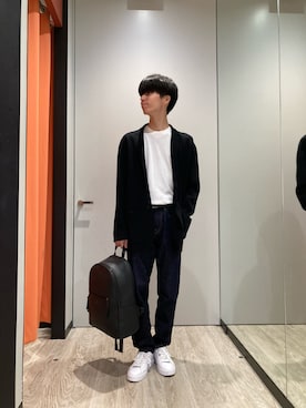 「アイテム（バックパック/リュック）」を使った、Y.Moriさん（メンズ・170cm）の秋コーディネート