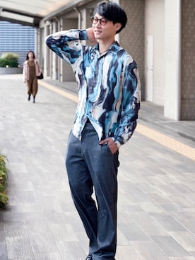 「GU（ジーユー）のアイテム（サングラス）」を使った、つるけんさん（メンズ・182cm）の夏コーディネート