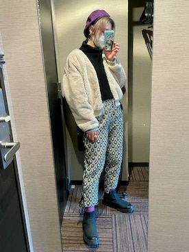 「Radiate（ラディエイト）のアイテム（パンツ）」を使った、uenoさん（レディース・160cm）の冬コーディネート