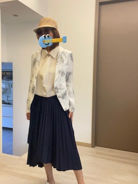 「アイテム（ビジネスシャツ）」を使った、sflinさん（レディース・162cm）の秋コーディネート
