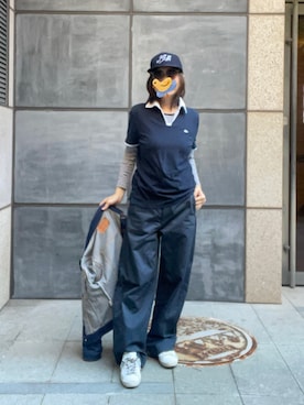 「アイテム（ポロシャツ）」を使った、sflinさん（レディース・162cm）の秋コーディネート