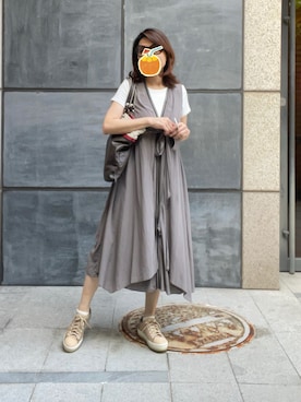 「ALLSAINTS（オールセインツ）のアイテム」を使った、sflinさん（レディース・162cm）の夏コーディネート