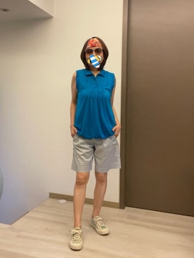 「アイテム（カーゴパンツ）」を使った、sflinさん（レディース・162cm）の夏コーディネート