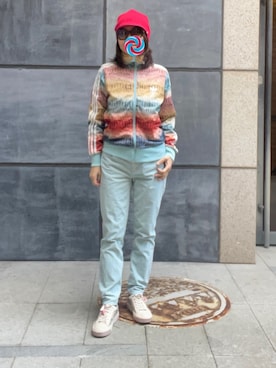 「アイテム（スタジャン）」を使った、sflinさん（レディース・162cm）の秋コーディネート