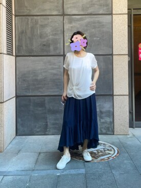 「AS（アス）のアイテム」を使った、sflinさん（レディース・162cm）の春コーディネート