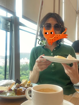 「LACOSTE（ラコステ）のアイテム（ポロシャツ）」を使った、sflinさん（レディース・162cm）の夏コーディネート